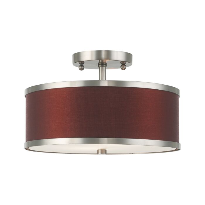 Park Ridge 2-Light Ceiling Mount in Brushed Nickel