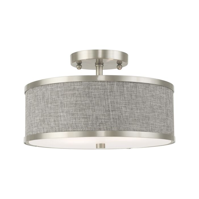 Park Ridge 2-Light Ceiling Mount in Brushed Nickel