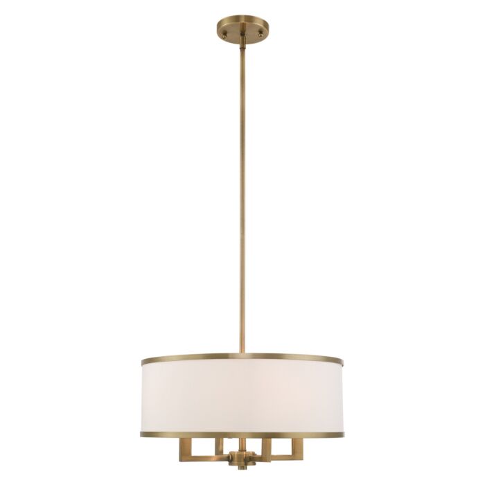 Park Ridge 4-Light Pendant in Antique Brass
