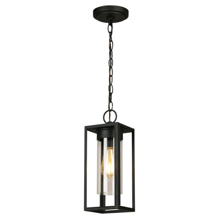 Walker Hill 1-Light Outdoor Pendant in Matte Black