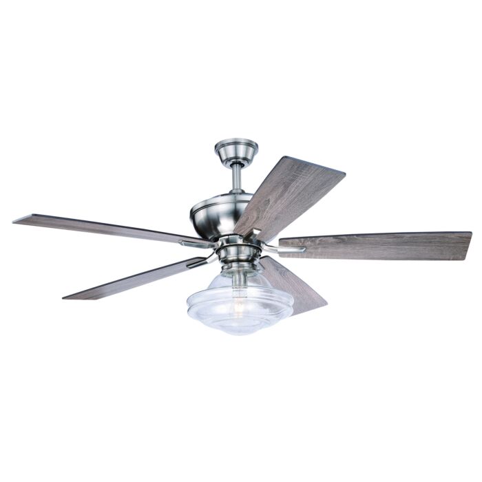 Huntley 1-Light 52" Hanging Ceiling Fan in Satin Nickel
