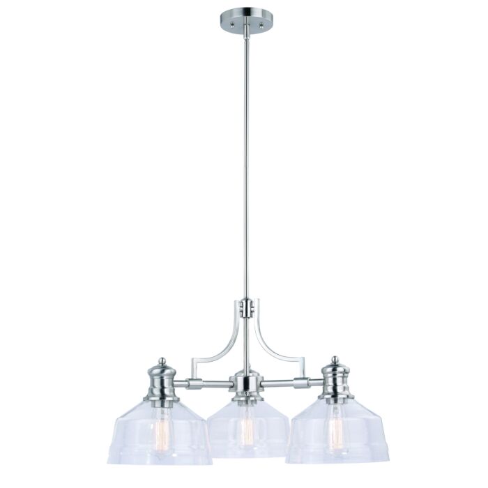 Beloit 3-Light Chandelier in Satin Nickel