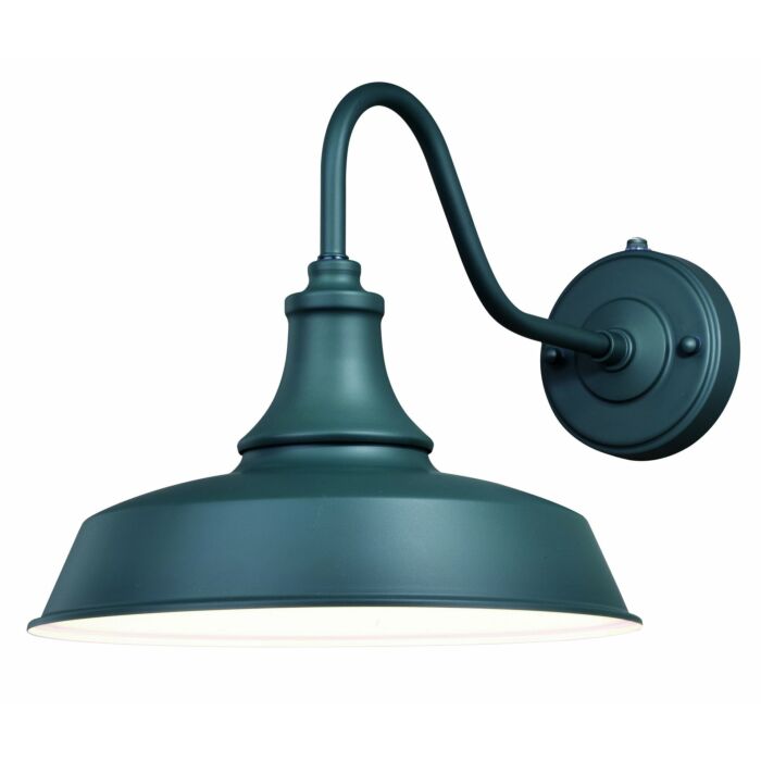 Dorado 1-Light Outdoor Wall Mount in Hunter Green and White