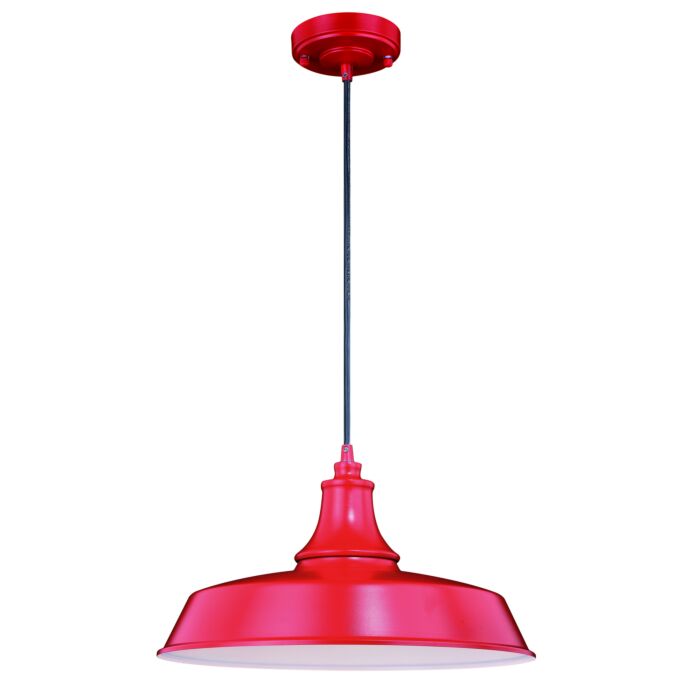 Dorado 1-Light Outdoor Pendant in Red and White