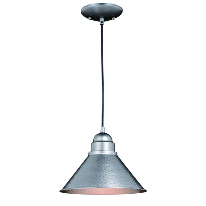Outland 1-Light Outdoor Pendant in Brushed Pewter