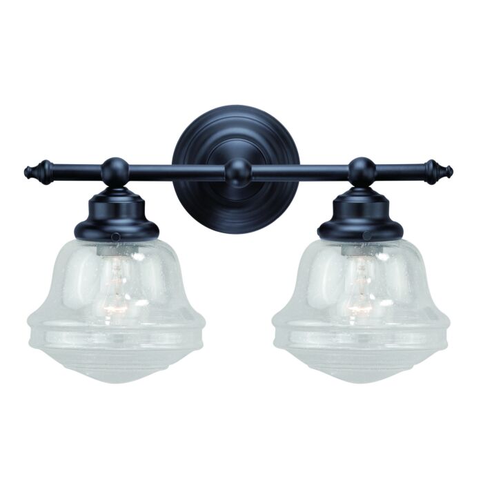 Huntley 2-Light Bathroom Vanity Light in Oil Rubbed Bronze