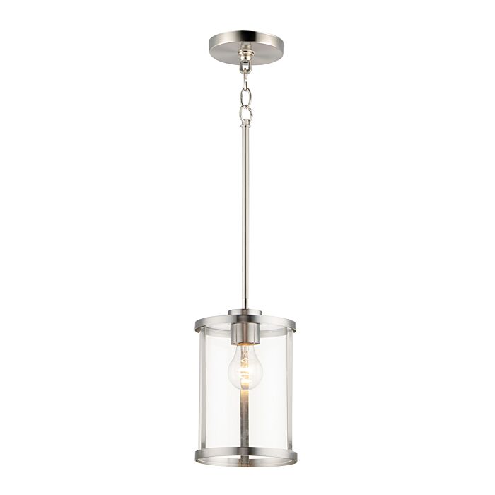 Sentinel 1-Light Pendant in Satin Nickel