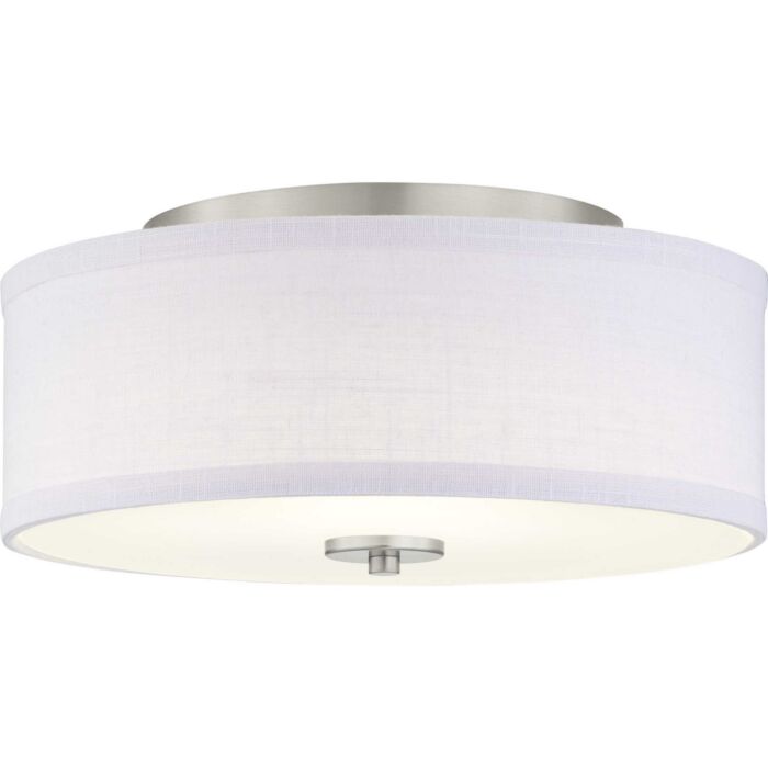 Inspire LED 1-Light LED Semi-Flush in Brushed Nickel