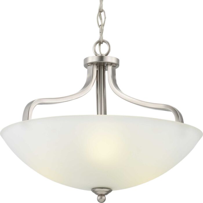 Laird 3-Light Semi-Flush Mount in Brushed Nickel