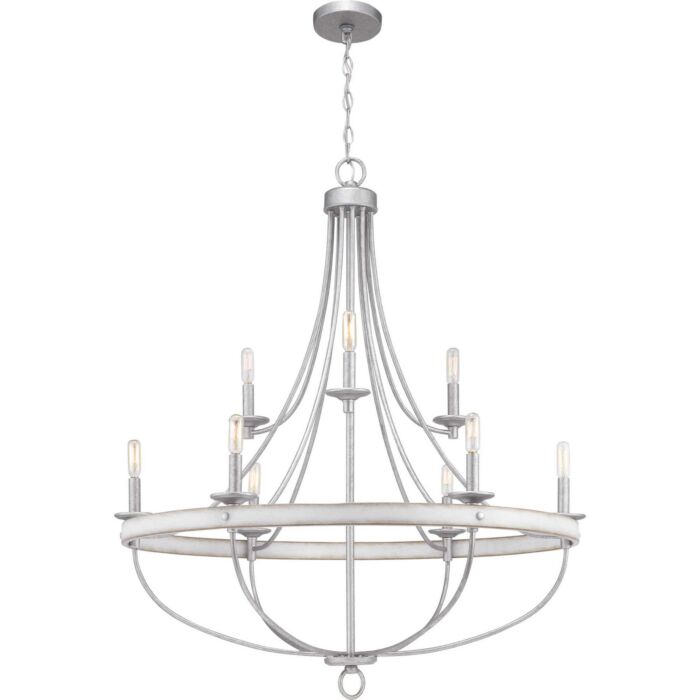 Gulliver 9-Light Chandelier in Galvanized Finish