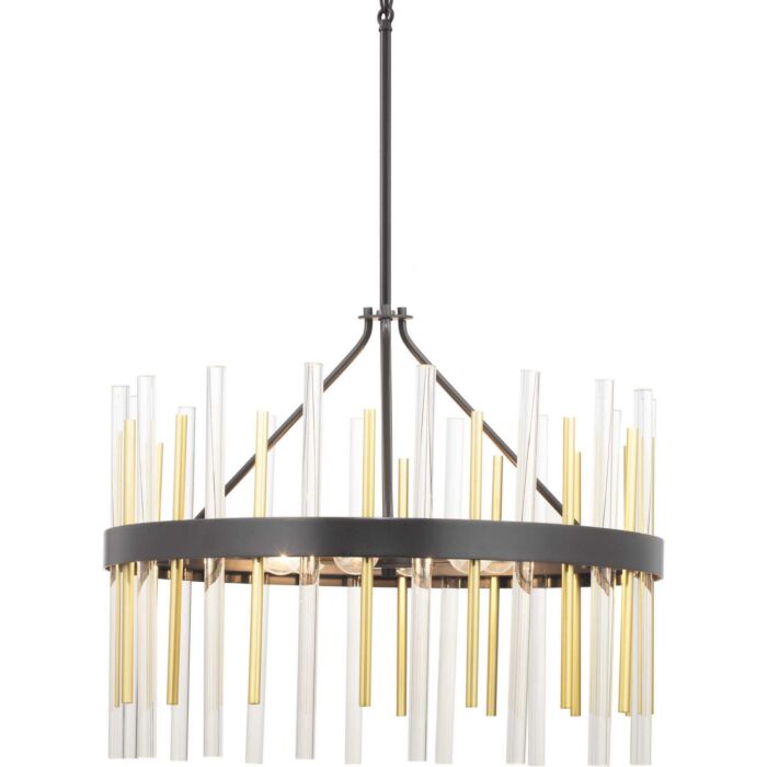 Orrizo 6-Light Chandelier in Black