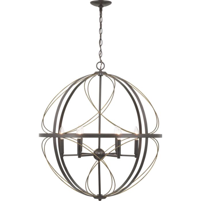Brandywine 6-Light Pendant in Antique Bronze