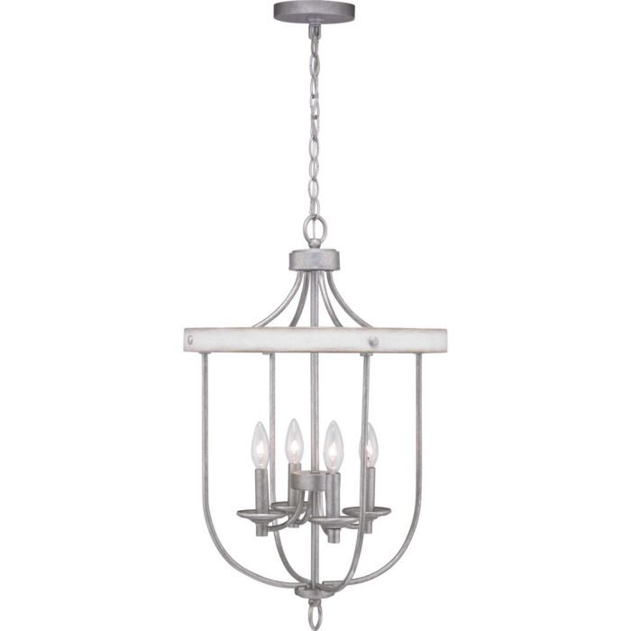 Gulliver 4-Light Foyer Pendant in Galvanized Finish