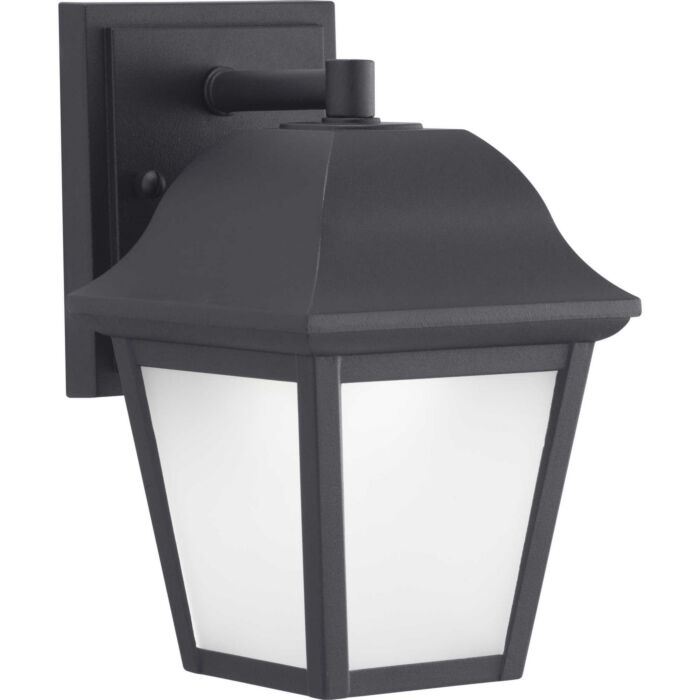 LED Die-Cast Lantern 1-Light LED Wall Lantern in Black