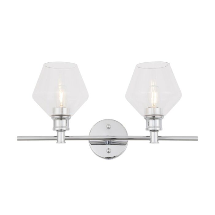 Gene 2-Light Wall Sconce in Chrome
