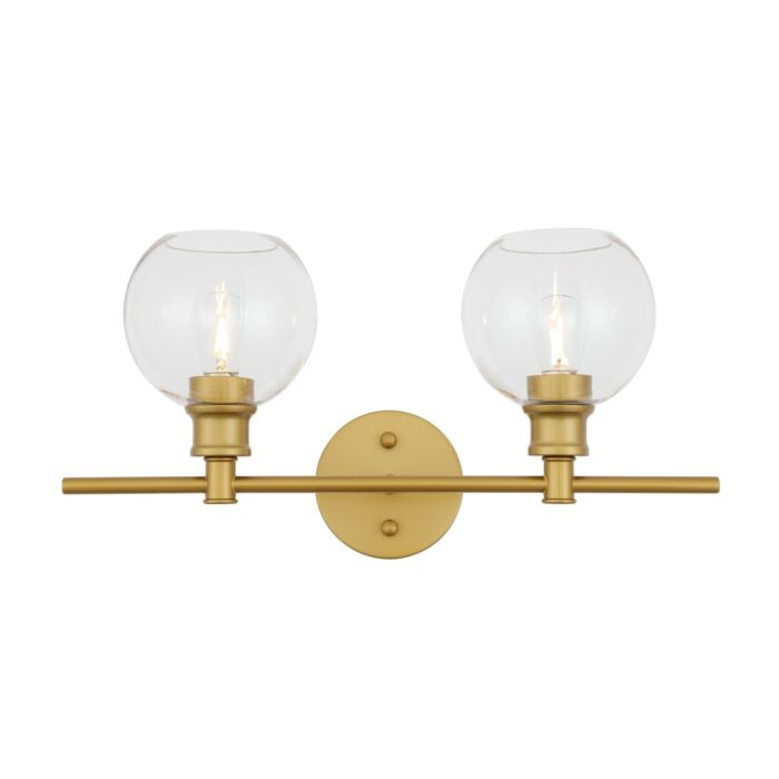 Collier 2-Light Wall Sconce in Brass