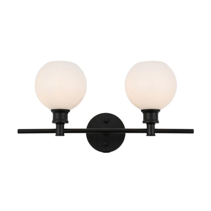Collier 2-Light Wall Sconce in Black