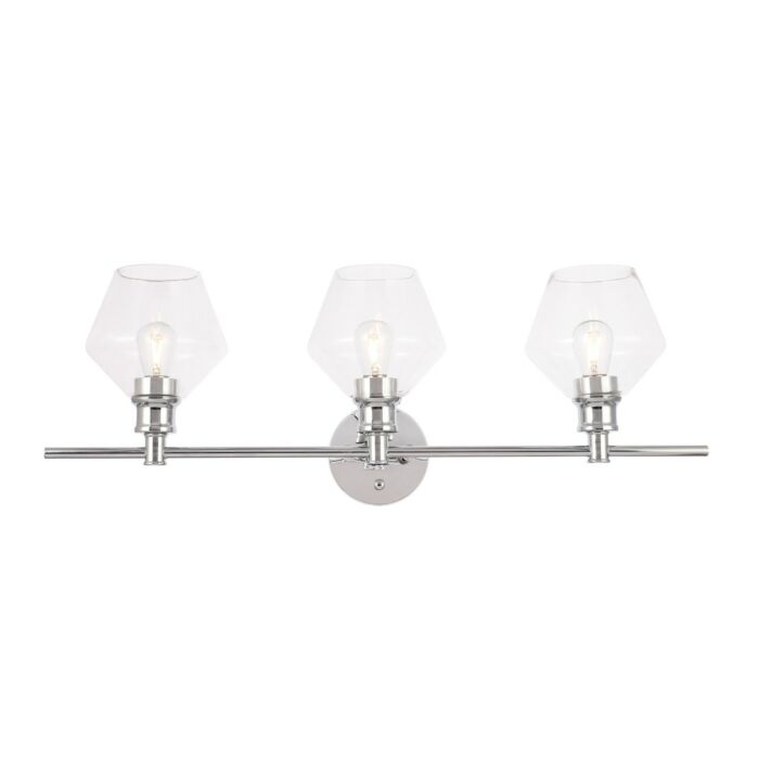 Gene 3-Light Wall Sconce in Chrome