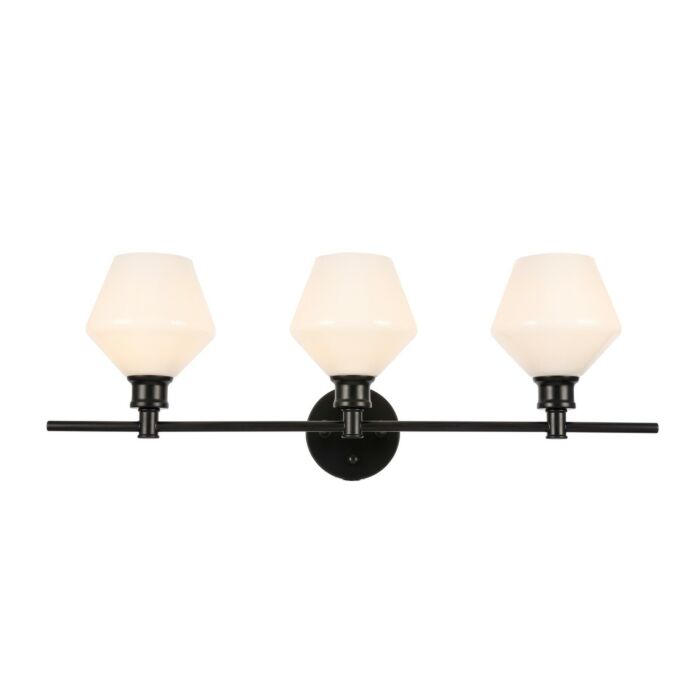 Gene 3-Light Wall Sconce in Black