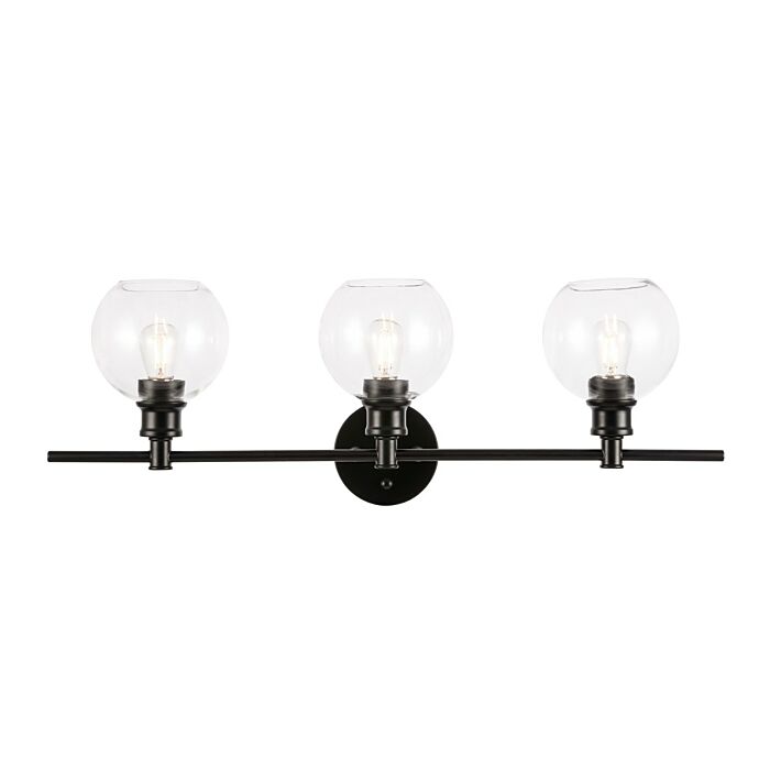 Collier 3-Light Wall Sconce in Black