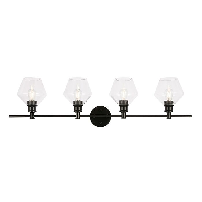 Gene 4-Light Wall Sconce in Black