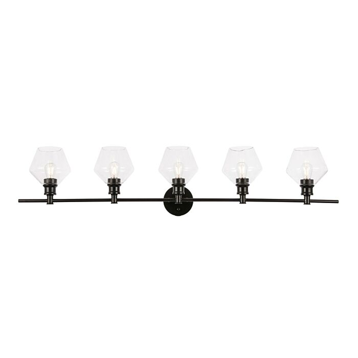 Gene 5-Light Wall Sconce in Black