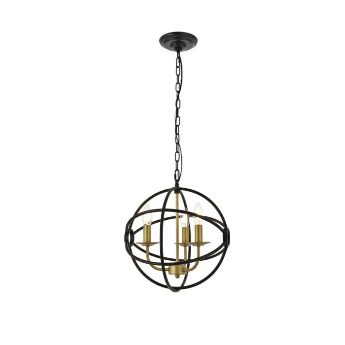 Octavia 3-Light Pendant in brass