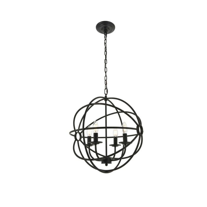 Octavia 4-Light Pendant in dark brown