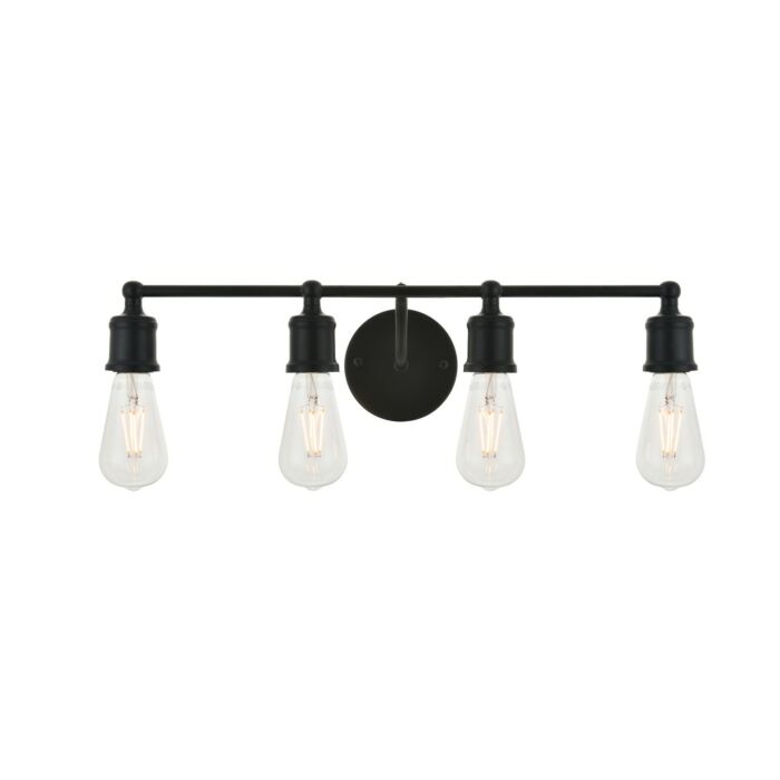 Serif 4-Light Wall Sconce in black