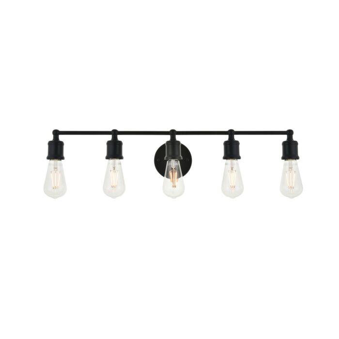 Serif 5-Light Wall Sconce in black