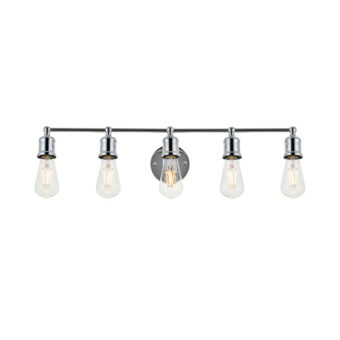 Serif 5-Light Wall Sconce in Chrome