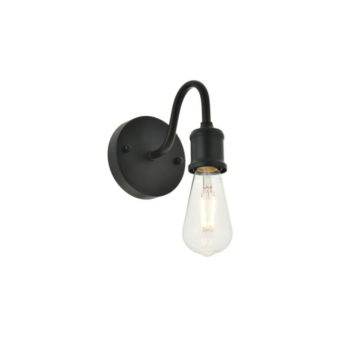 Serif 1-Light Wall Sconce in black