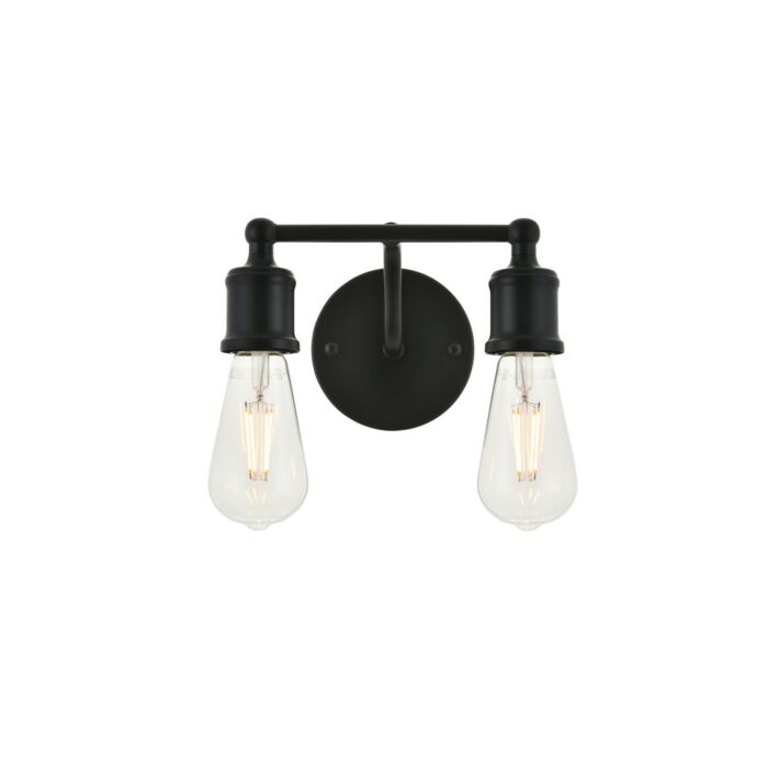 Serif 2-Light Wall Sconce in black