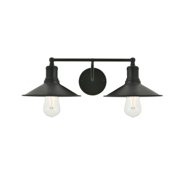 Etude 2-Light Wall Sconce in black
