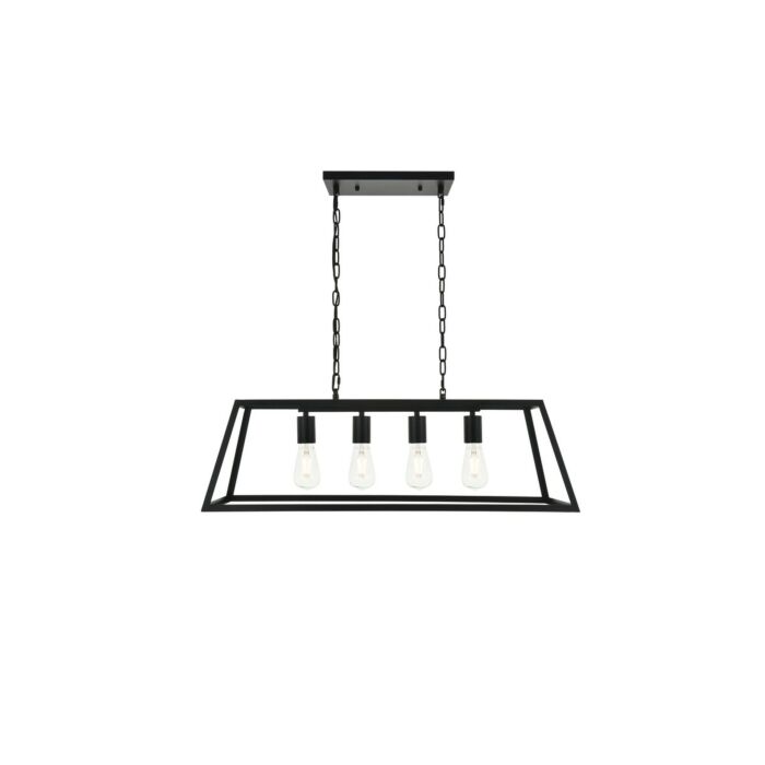 Resolute 4-Light Pendant in black