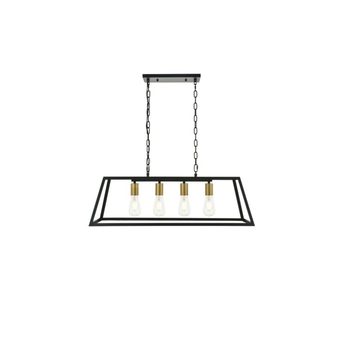 Resolute 4-Light Pendant in brass