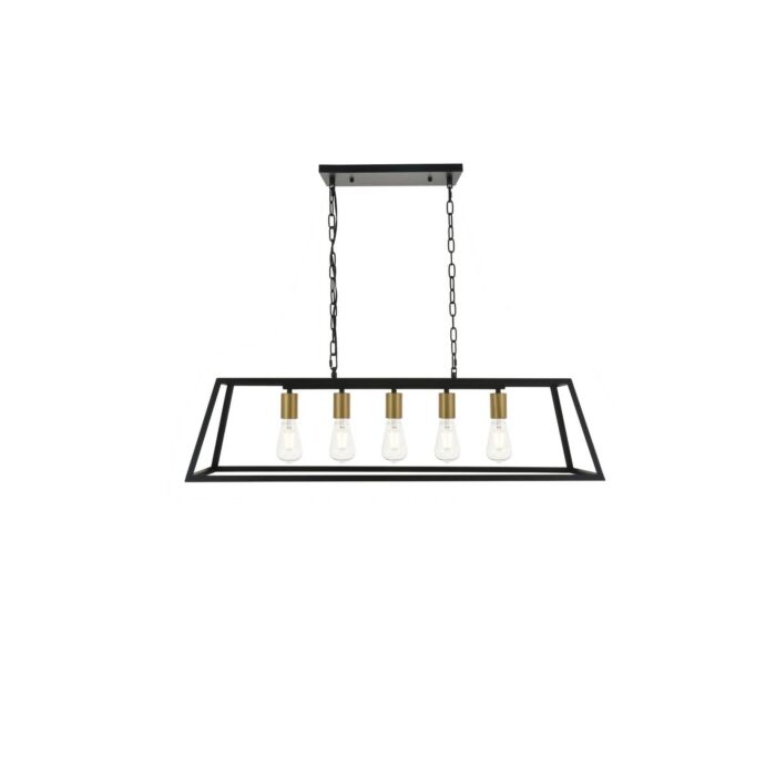 Resolute 5-Light Pendant in brass