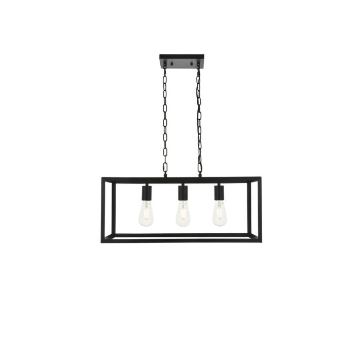 Resolute 3-Light Pendant in black