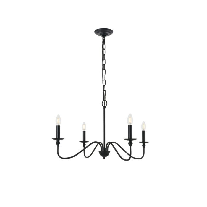 Rohan 4-Light Pendant in Matte Black