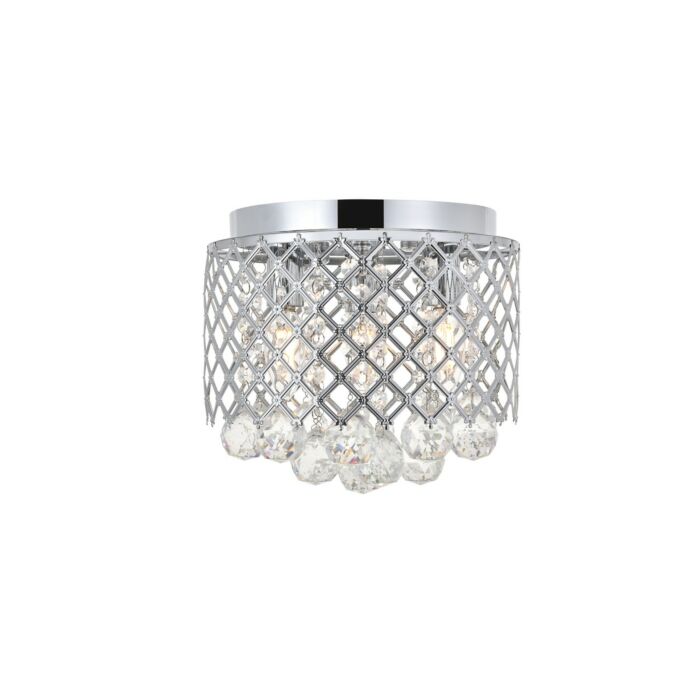 Tully 3-Light Flush Mount in Chrome