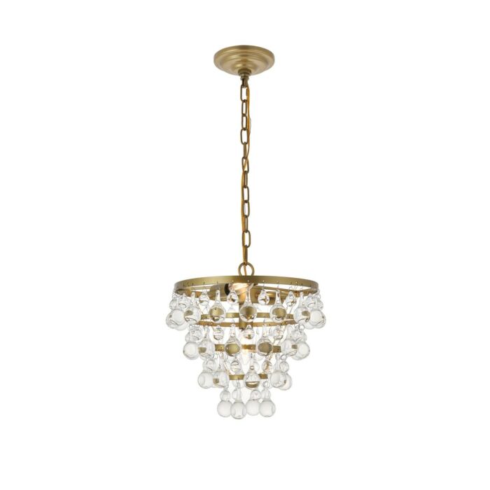 Kora 3-Light Pendant in Brass