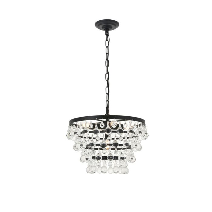 Kora 5-Light Pendant in Black