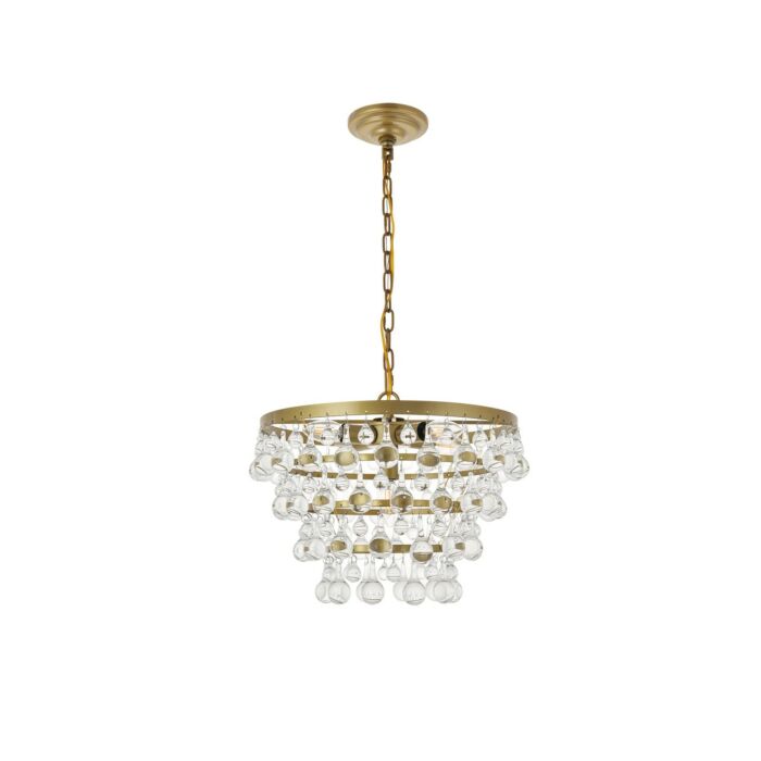 Kora 5-Light Pendant in Brass