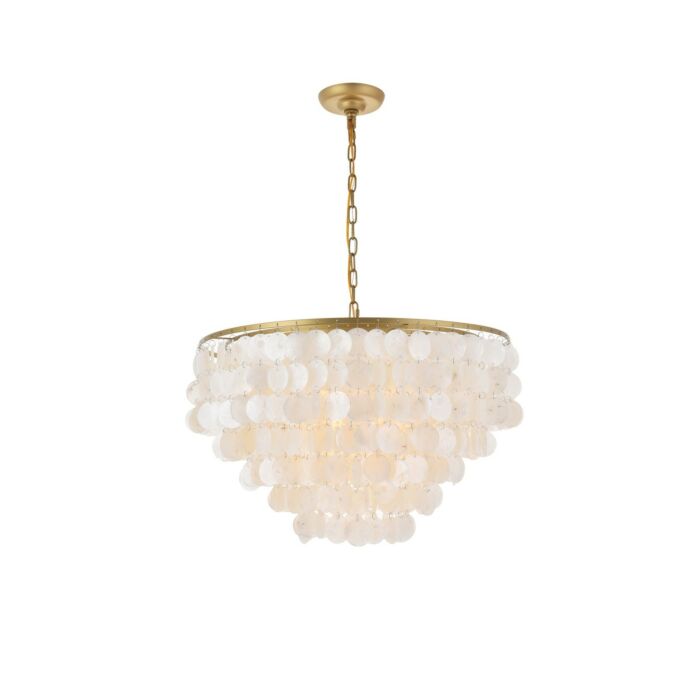 Selene 6-Light Pendant in brass