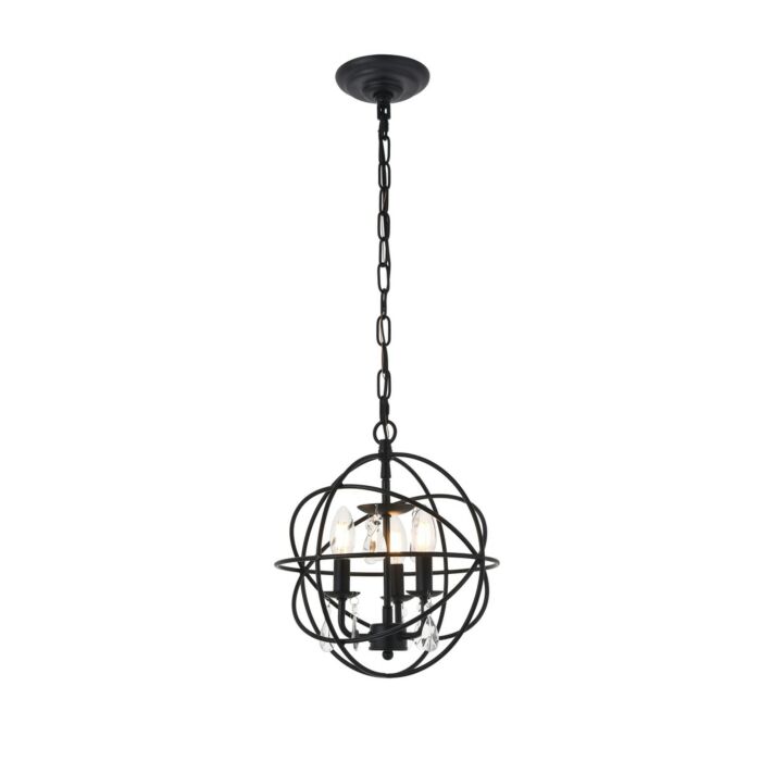 Wallace 3-Light Pendant in Matte Black
