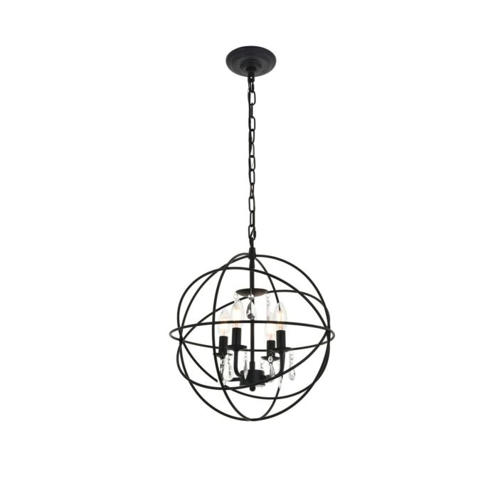 Wallace 4-Light Pendant in Matte Black