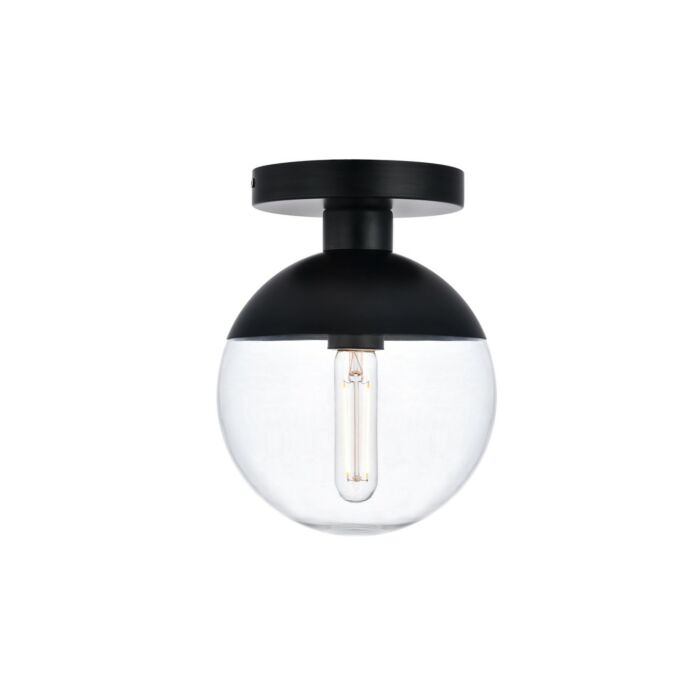 Eclipse 1-Light Flush Mount in Black