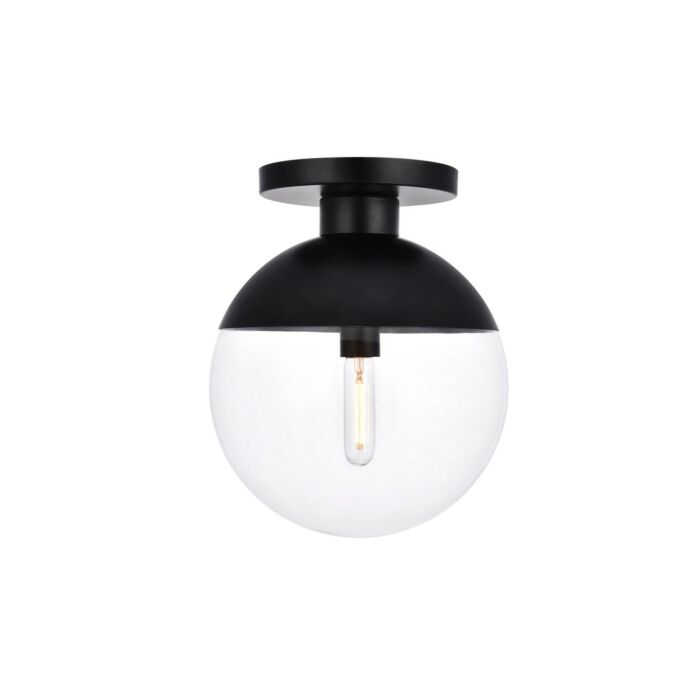 Eclipse 1-Light Flush Mount in Black