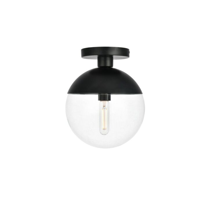Eclipse 1-Light Flush Mount in Black