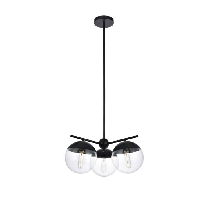 Eclipse 3-Light Pendant in Black